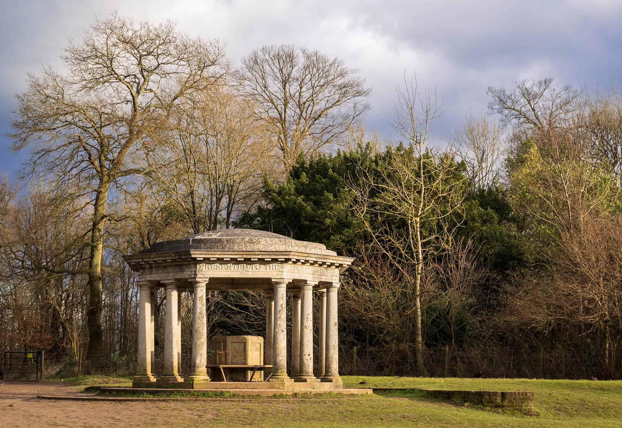 The Inglis memorial on top of Colley Hill on the Surrey Hills, North Downs, south east England